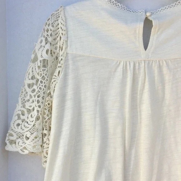 Eri + Ali Suzy Lace Blouse in Ivory S NWOT - Picture 7 of 8
